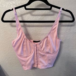 Forever 21 pink corset top size XS